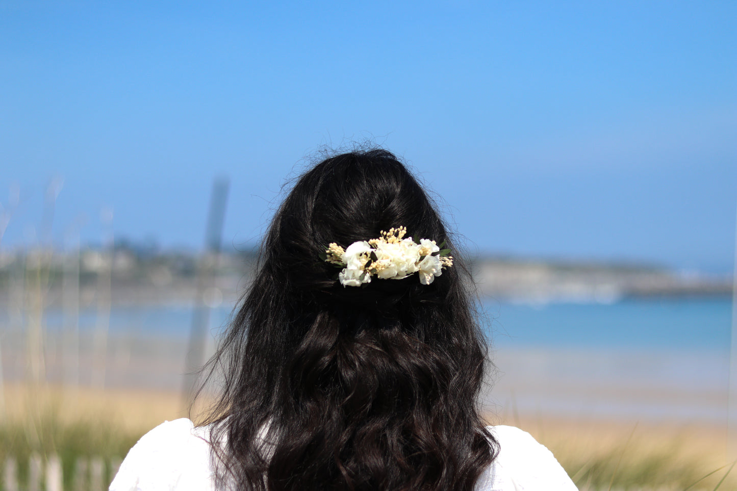 AËLA - PEIGNE EN FLEURS STABILISÉES - BIJOUX DE CHEVEUX BY JULŸ